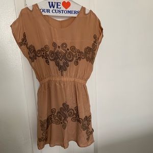 NWOT Line & Dot Silk Dress Sz S